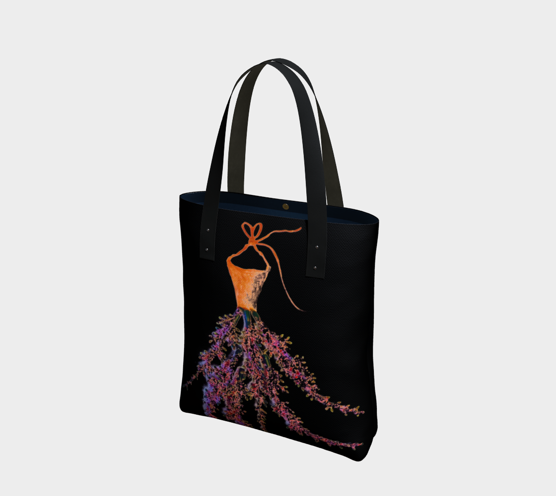 Barella Girl Orange Blossom Black Tote Bag