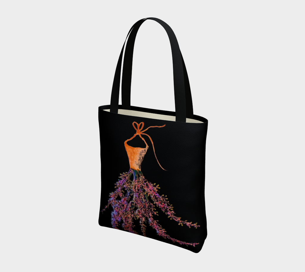 Barella Girl Orange Blossom Black Tote Bag