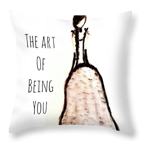 Barella Girl The Art Of Being You - Throw Pillow