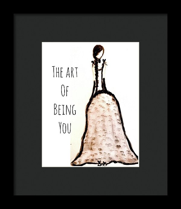 Barella Girl The Art Of Being You - Framed Print