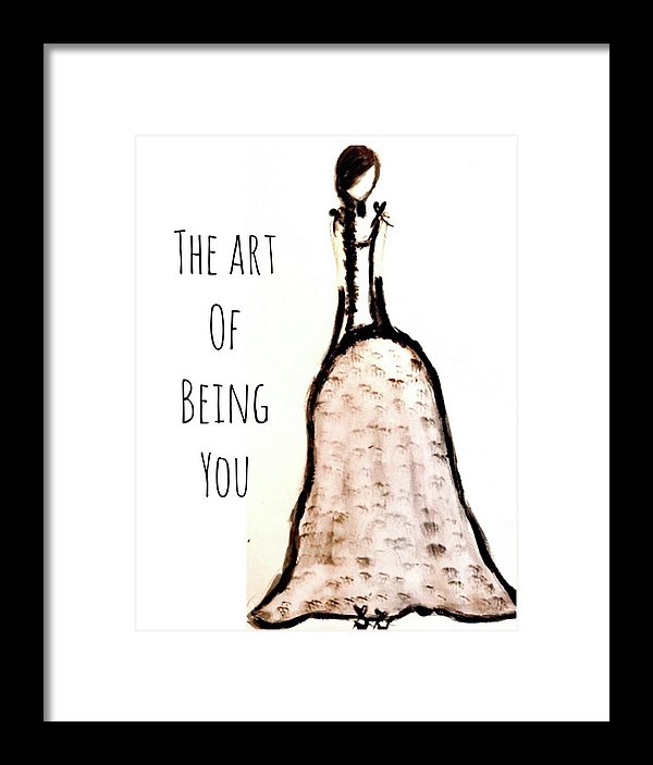 Barella Girl The Art Of Being You - Framed Print
